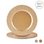 Argon Tableware - Hammered Charger Plates - 33cm - Gold - Pack of 6