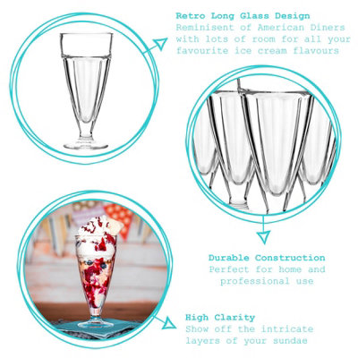 Argon Tableware - Ice Cream Sundae Glasses - 350ml - Pack of 2