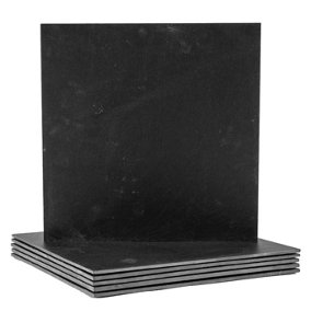 Argon Tableware - Linea Square Slate Placemats - 33cm - Pack of 6