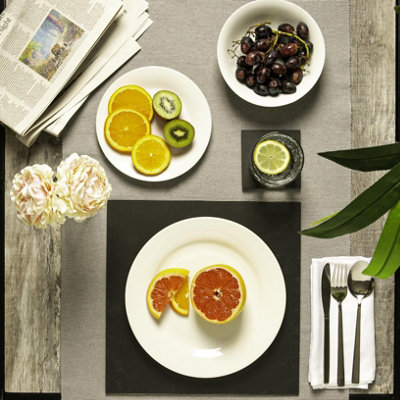 Argon Tableware - Linea Square Slate Placemats - 33cm - Pack of 6