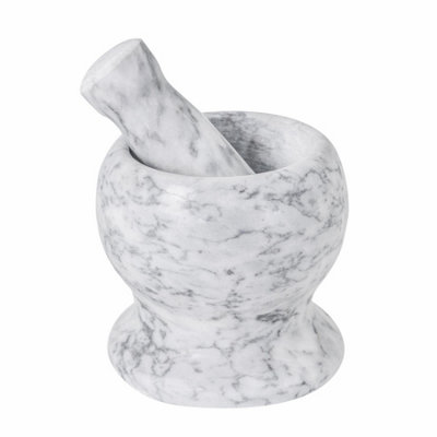 Argon Tableware - Marble Pestle & Mortar Set - 13cm - Grey