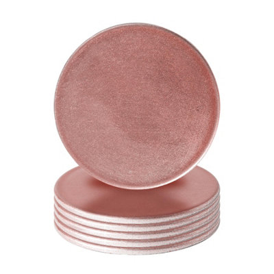 Argon Tableware - Metallic Coasters - 10cm - Rose Gold - Pack of 6