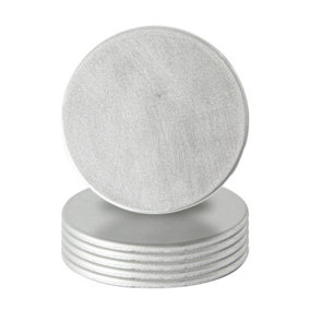 Argon Tableware - Metallic Coasters - 10cm - Silver - Pack of 6