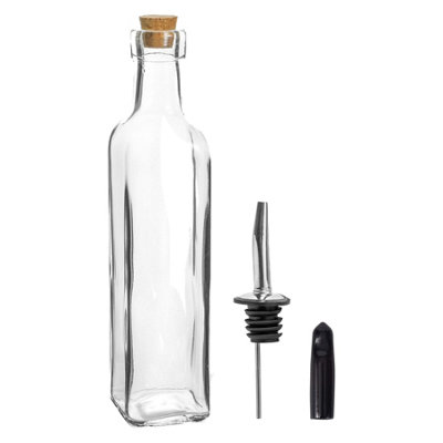 Argon Tableware Olive Oil Pourer Bottle with Cork Lid 250ml DIY