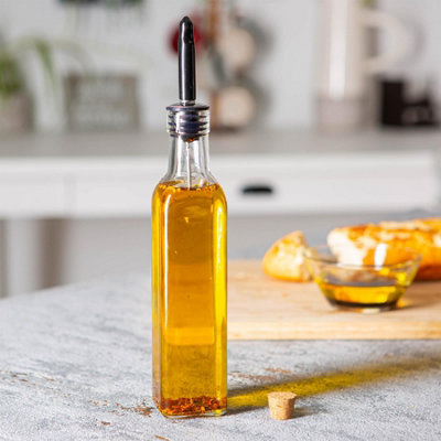 Argon Tableware - Olive Oil Pourer Bottle with Cork Lid - 250ml - 4