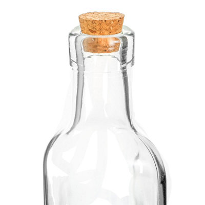 Argon Tableware - Olive Oil Pourer Bottles with Cork Lids - 500ml - Pack of 2 - 7