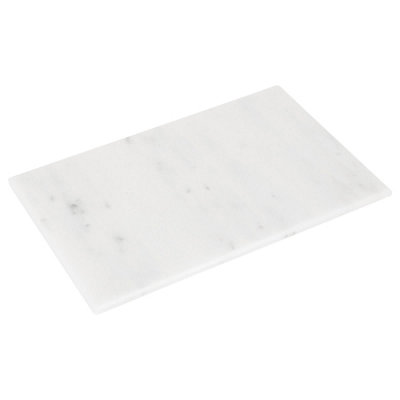 Argon Tableware Rectangle Marble Chopping Board - 30cm x 20cm - White