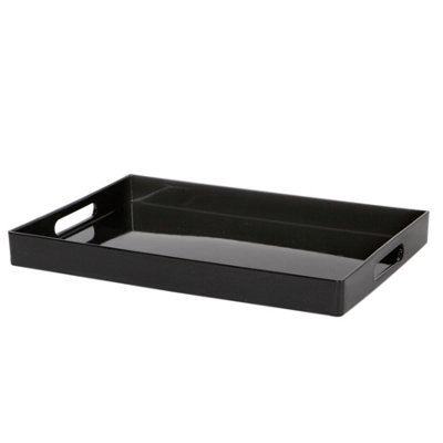 Argon Tableware Rectangle Serving Trays - 34.5 x 25cm - Black - Pack of 6
