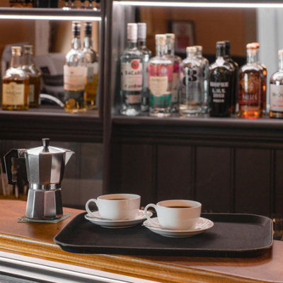 Argon Tableware Rectangular Non-Slip Serving Tray - 45 x 35cm - Black
