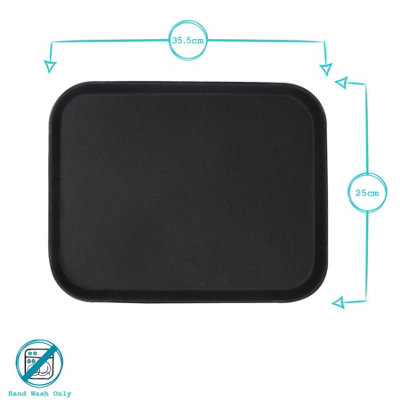 Argon Tableware Rectangular Serving Tray - 35.5 x 25cm - Reusable Non ...
