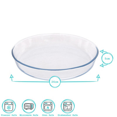 Argon Tableware Round Glass Oven Dish - 26cm x 26cm