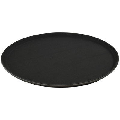 Argon Tableware - Round Non-Slip Serving Tray - 40cm - Black