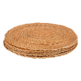 Argon Tableware - Round Woven Typha Placemats - 30cm - Pack of 6