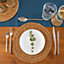 Argon Tableware - Round Woven Typha Placemats - 30cm - Pack of 6