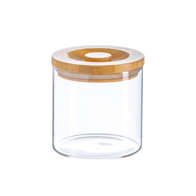Argon Tableware - Scandi Storage Jar with Wooden Lid - 550ml
