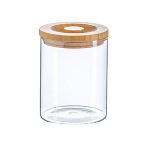 Argon Tableware - Scandi Storage Jar with Wooden Lid - 750ml