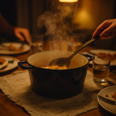 Argon Tableware Shallow Cast Iron Casserole Dish Midnight
