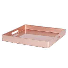 Argon Tableware - Square Serving Trays - 33cm - Rose Gold - Pack of 3