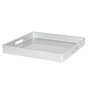 Argon Tableware - Square Serving Trays - 33cm - Silver - Pack of 3