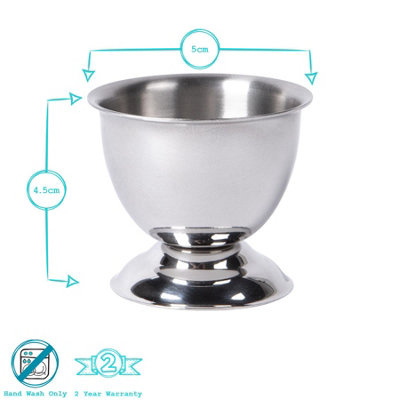 Argon Tableware Stainless Steel Egg Cup - Pack of 2