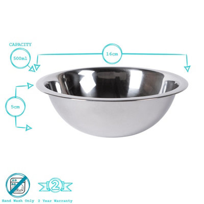 Argon Tableware Stainless Steel Mixing Bowl - 500ml