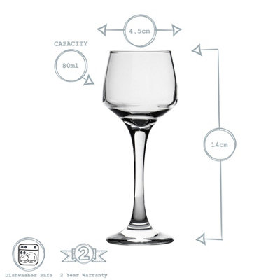 Argon Tableware - Tallo Liqueur Glasses - 80ml - Clear - Pack of 6