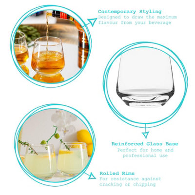 Argon Tableware - Tallo Whisky Glasses - 345ml - Pack of 6