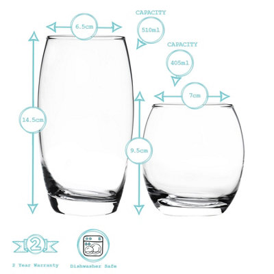 Argon Tableware - Tondo Glassware Set - 12pc - Clear