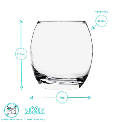 Argon Tableware Tondo Whisky Glasses - 405ml - Clear - Pack of 6