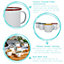 Argon Tableware - White Enamel Espresso Cups - 130ml - 4 Colours