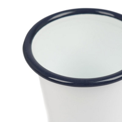 Argon Tableware White Enamel Tumbler - 300ml - Blue - 4