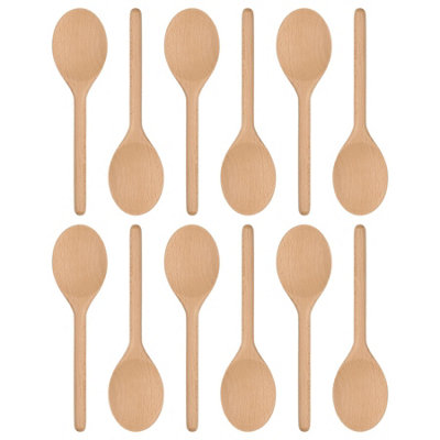 Argon Tableware Wooden Cooking Spoons - 20cm - Pack of 12