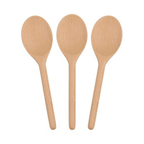 Argon Tableware Wooden Cooking Spoons - 20cm - Pack of 3