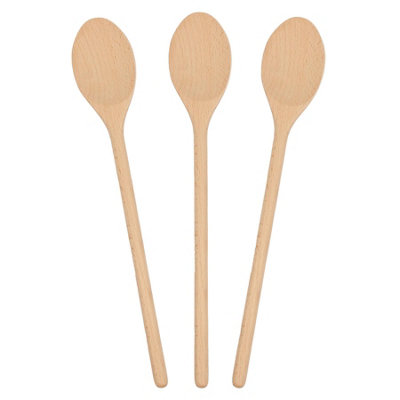 Argon Tableware Wooden Cooking Spoons - 35cm - Pack of 3