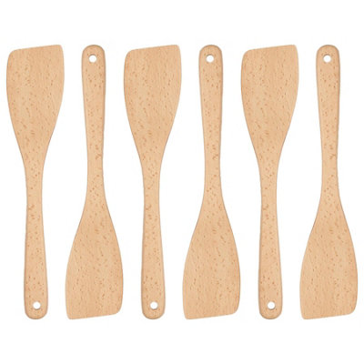 Argon Tableware Wooden Spatulas - 30cm - Pack of 6