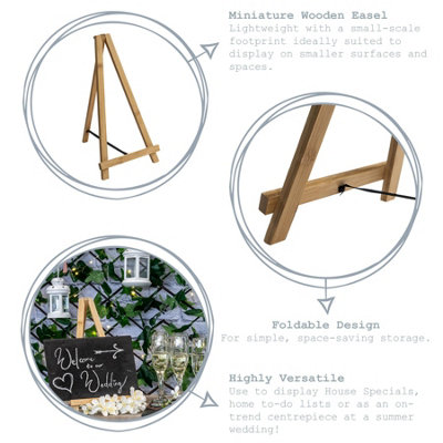 Argon Tableware - Wooden Table Easel & Slate Board Set