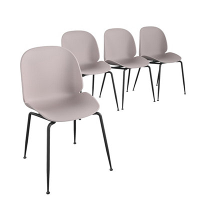 Aria Resin Chairs Light Pink - 4 Pieces