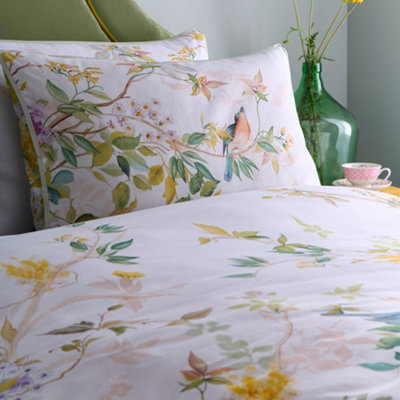 Arianna 100% Cotton Natural Country Garden Print Duvet Cover Set