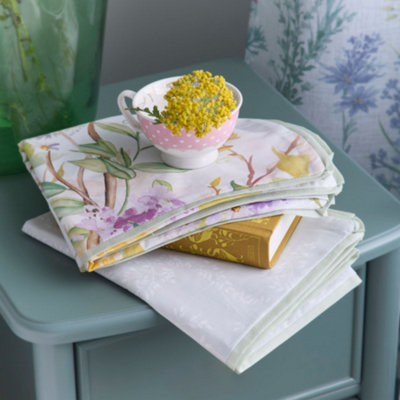Arianna 100% Cotton Natural Country Garden Print Duvet Cover Set