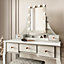Arianna Deluxe Grey Dressing Table with Hollywood Mirror Lights
