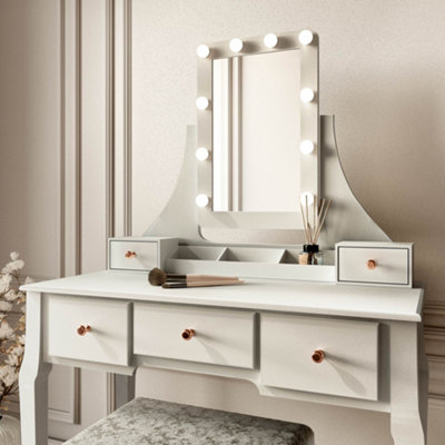 Piano light luxe on sale storage dressing table