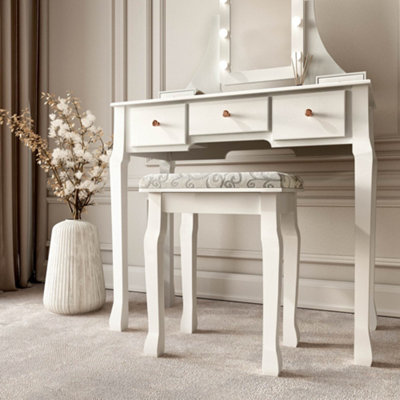 White colour deals dressing table