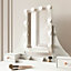 Arianna x Nikita White Hollywood Mirror Dressing Table and Mirror Jewellery Cabinet Set