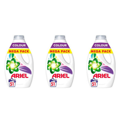 Ariel Colour Laundry Liquid Detergent 51 Washes 1.78L (Pack Of 3)