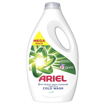 Ariel Original Washing Liquid, 1.79Litre (51 washes) Pack Of 3