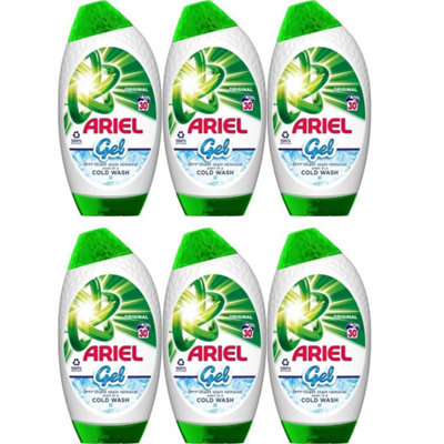 Ariel Washing Liquid Gel Detergent Original 30 Washes 1050ML x 6