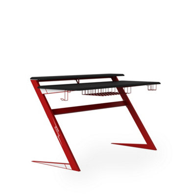 Aries Gaming Desk in Black / Red