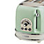 Ariete 0155/14 Vintage Retro 2 Slice Toaster, Defrost & Reheat, Green