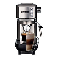 Ariete 1380 Metal Slim Barista Espresso Coffee Maker Machine & Milk Frother