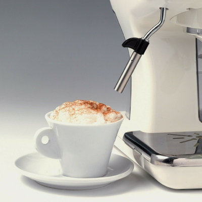 Ariete 1389/13 Vintage Retro Espresso Coffee Machine with Milk Frother, Beige